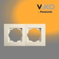  Рамка двойная горизонтальная крем VIKO LINNERA 